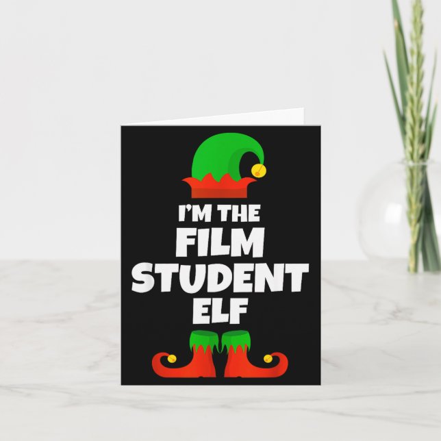 Carte I'm The Film Student Elf Family Pajama Christmas F (Devant)