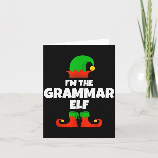 Carte I'm The Grammar Elf Family Pajama Christmas Englie (Devant)