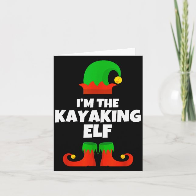 Carte I'm The Kayaking Elf Family Pajama Christmas Kayak (Devant)