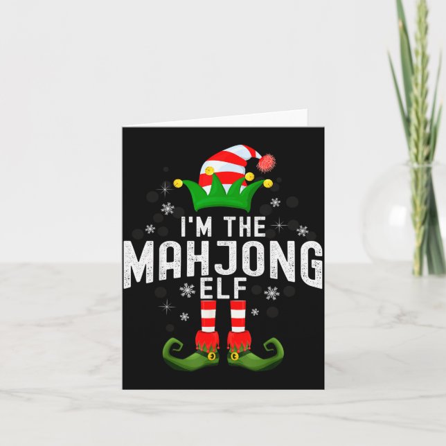Carte I'm The Mahjong Elf Christmas Family Pjs Costume  (Devant)