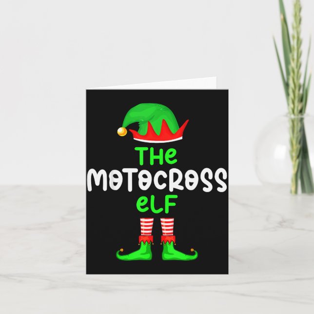 Carte I'm The Motocross Elf Dirt Bike Christmas Matching (Devant)