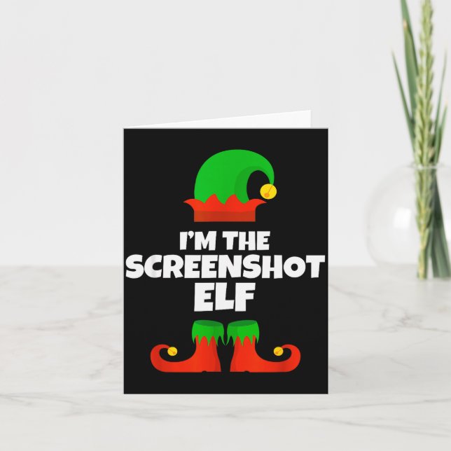 Carte I'm The Screenshot Elf Family Pajama Christmas Fun (Devant)
