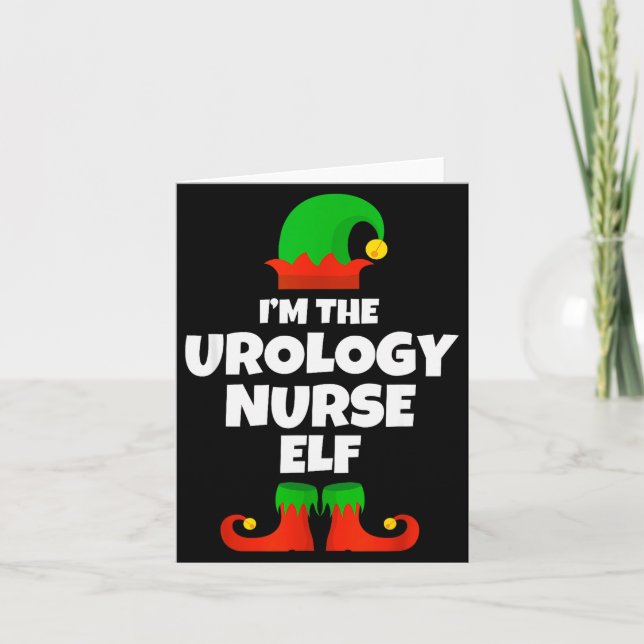 Carte I'm The Urology Nurse Elf Family Pajama Christmas  (Devant)