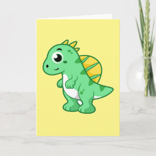 Carte Image Mignonne D'Un Spinosaure.