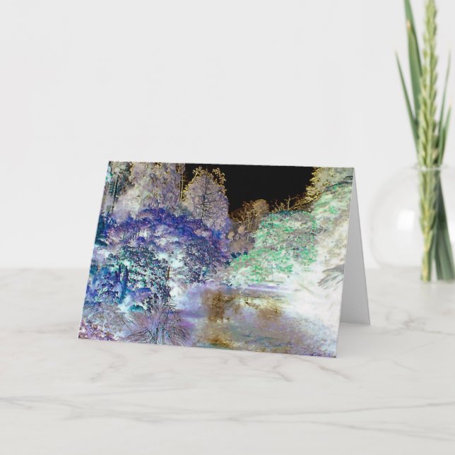 Carte Imaginaire Arbres Paysage Abstrait (Devant)