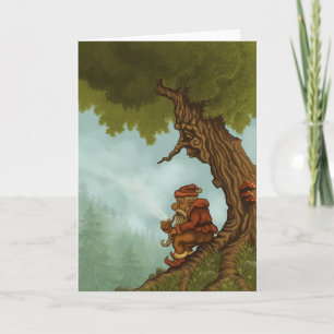 Carte imaginaire d'arbre heureux