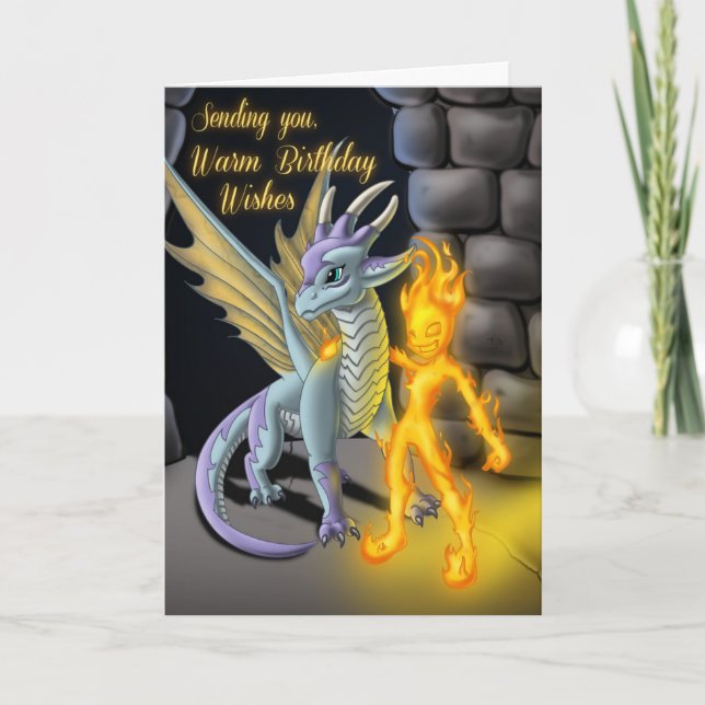 Carte Imaginaire de l'élément Feu et Dragon (Devant)