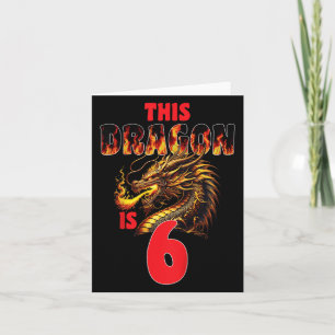 Carte Imaginaire Dragon Thème Pour Enfants À 6 Anniversa
