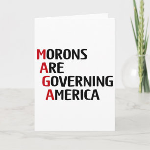 Carte Imbéciles drôles gouvernent l'Amérique Anti Trump