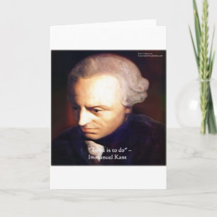 Carte Immanuel Kant "À faire" Citations de sagesse Cadea