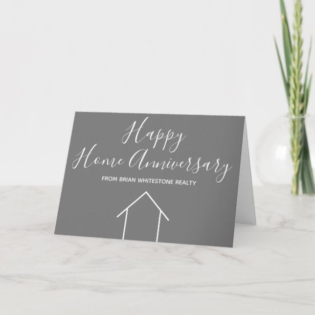 Carte Immobilier Happy Home Anniversaire Personnalisé Gr (Devant)