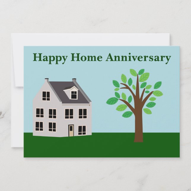 Carte Immobilier Happy Home Anniversaire Personnalisé Im (Devant)