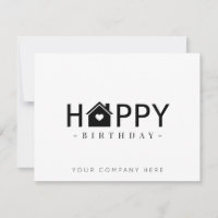 Immobilier professionnel d'anniversaire heureux