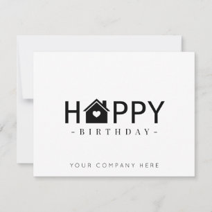 Carte Immobilier professionnel d'anniversaire heureux