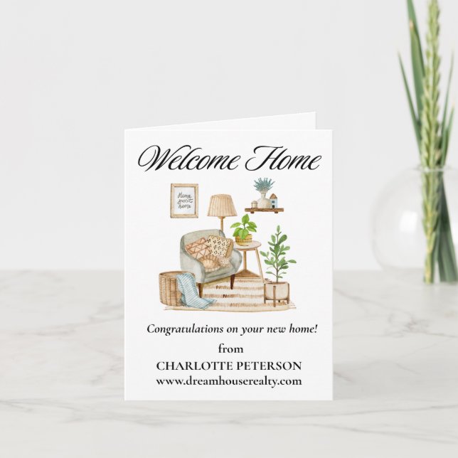 Carte immobilière Bienvenue à la maison (Devant)