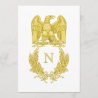 Carte impériale française d'invitation du napoléon