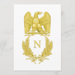 Carte impériale française d'invitation du napoléon