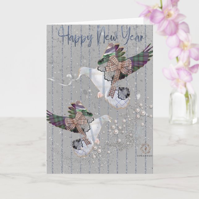 Carte Impression Boganhues de Nouvel An (Orchidée)