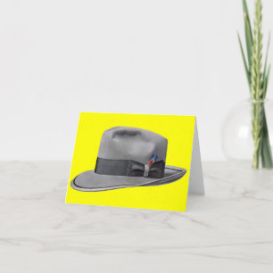 Carte Impression casquette masculine fedora des années 1