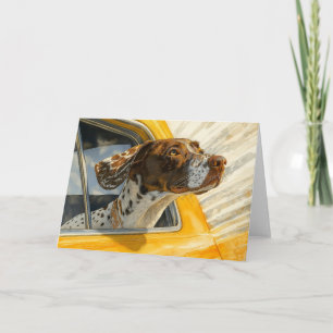 Carte Impression d'art Chien Tacheté en Promenade en Voi