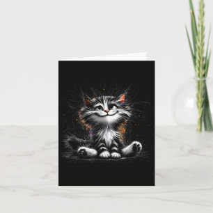 Carte Impression d'art de chat drôle 