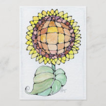 Impression d'art - Tournesol - Aquarelle & Encre