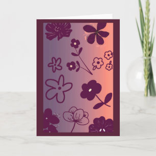 Carte Impression de design floral avec une touche de ros