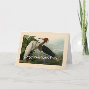 Carte Impression de Héron Pourpré d'Audubon : Art d'Oise