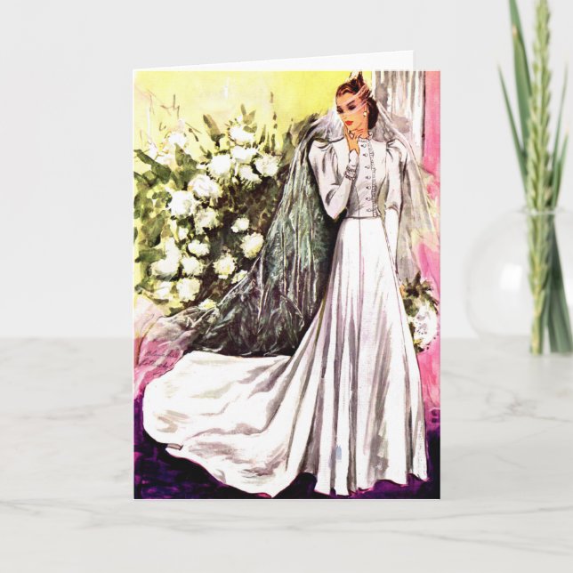 Carte Impression de la robe mariage en 1938 (Devant)