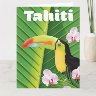 Carte Impression de voyage Tahiti Toucan