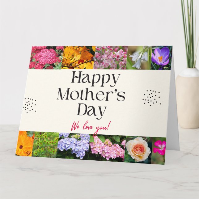 Carte Impression florale de la fête des mères (Devant)