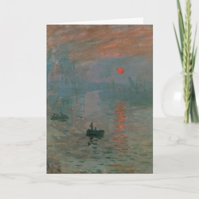 Carte Impression Soleil Levant de Claude Monet, Impressi (Devant)