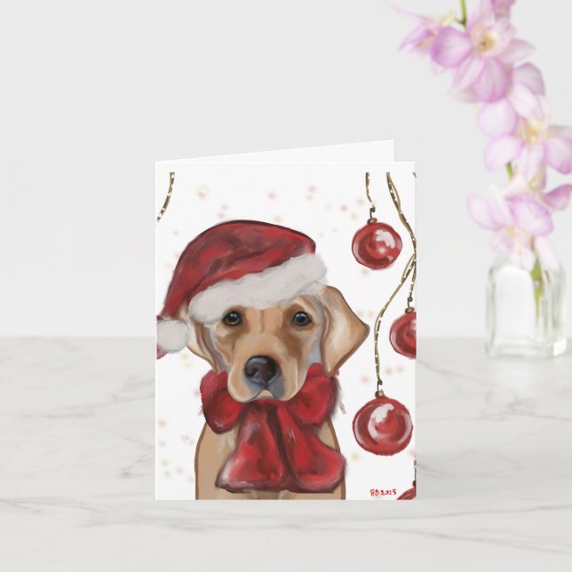 Carte Impression sur toile Labrador Retriever (Orchidée)