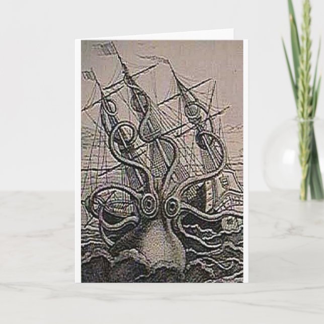 Carte Impression Vintage KRAKEN (Devant)