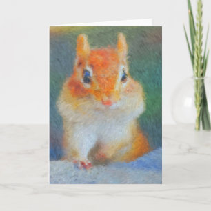 Carte Impressionniste Chipmunk