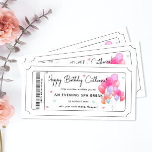 Carte Imprimable Billet cadeau d'anniversaire Imprimer A