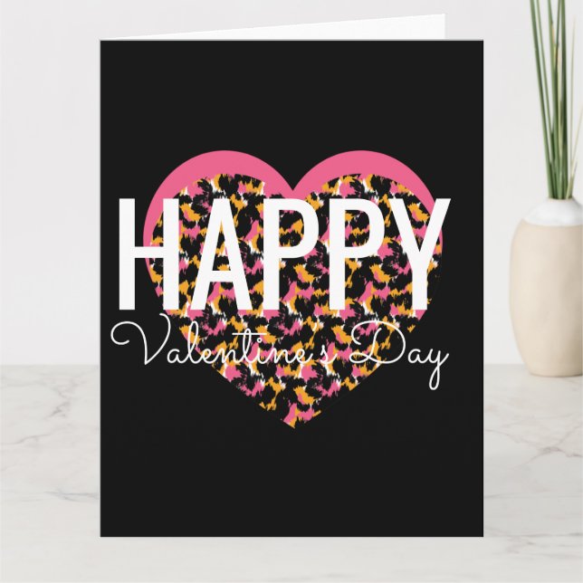 Carte Imprimé animal de la Saint-Valentin Cœur (Devant)