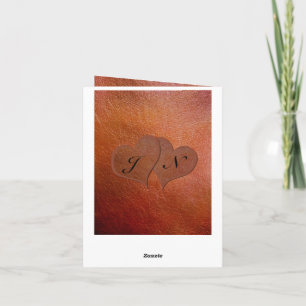 Carte Imprimé personnalisé Faux Cuir 3e anniversaire Mar