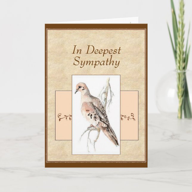 Carte In Deepest Sympathy Mourning Dove Turtle Dove (Devant)