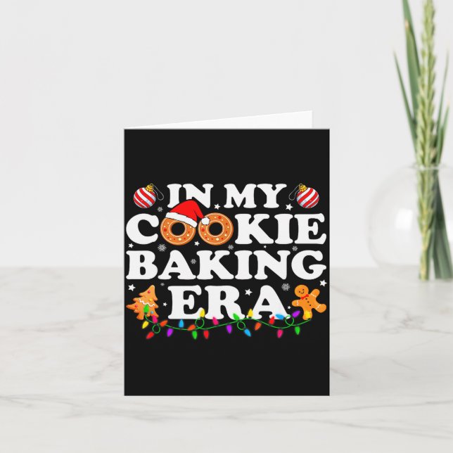 Carte In My Cookie Baking Era Groovy Christmas Tee Famil (Devant)