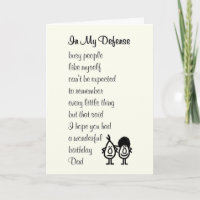 In My Defense - drôle Poème d'anniversaire heureux
