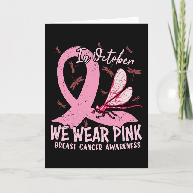 Carte In October We Wear Pink Breast Cancer Awareness (Devant)