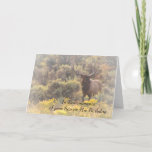 Carte In Remembrance of Son on His Birthday Custom Elk<br><div class="desc">Dans Remembrance of Your Son on His Birthday greeting card. This custom elk greeting card can be personalized with your love and care for those who have lost a son. This bull elk is surrounded by sagebrush and yellow vegetation in autumn. C'est une image de vie sauvage. © Debbie Clark,...</div>