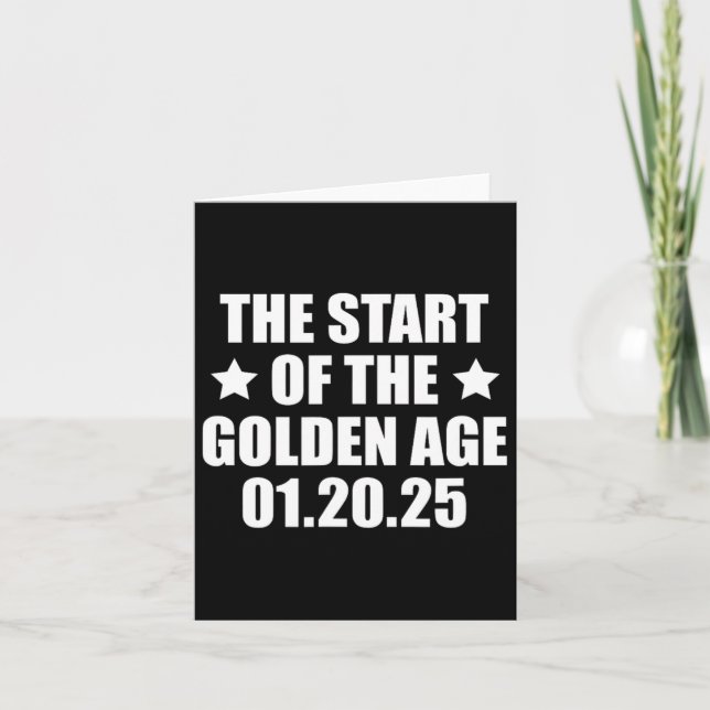 Carte Inauguration 2025 Président Trump âge d'or (Devant)