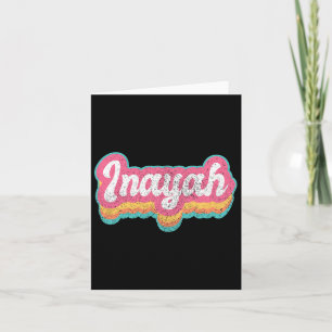 Carte Inayah Prénom Fille Vintage 70s 80s Personnaliser