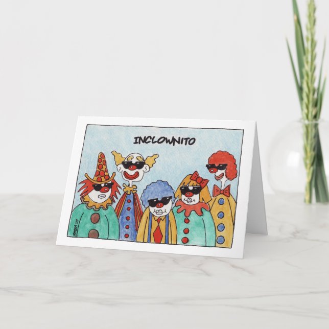Carte Inclownito (carte d'anniversaire) (Devant)