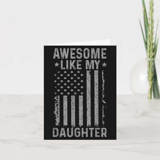 Carte Incroyable comme la fille drôle papa de fille (Devant)