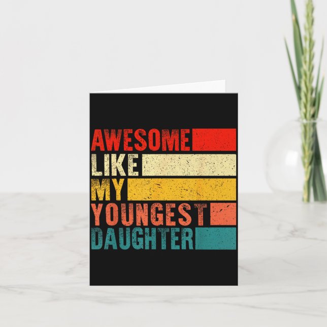 Carte Incroyable comme ma plus jeune fille Fête des Mère (Devant)