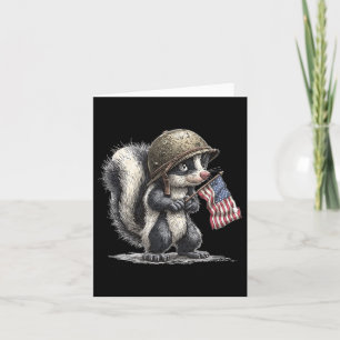 Carte Incroyable costume de mouffette patriotique pour l