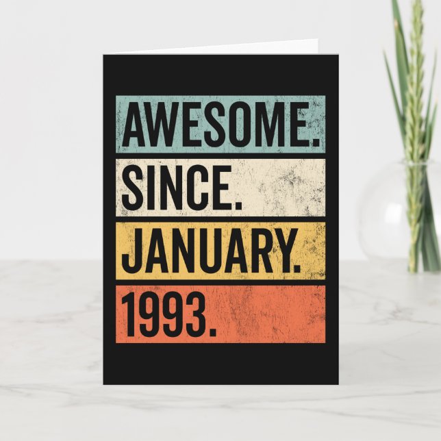 Carte Incroyable depuis janvier 1993 Anniversaire (Devant)